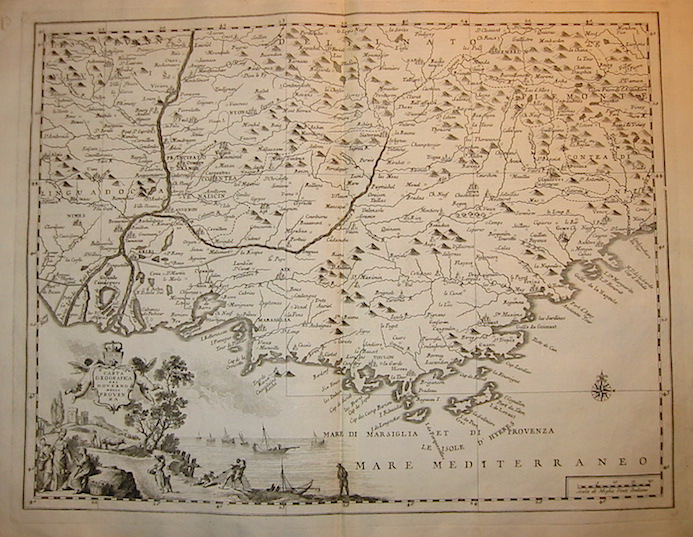 Albrizzi Giambattista (1698-1777) Carta geografica del Governo della Provenza 1750 Venezia